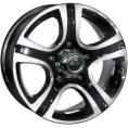 Маленькое фото товара - 7*16 5*139,7 ET35 110,1 КиК Талисман Мега алмаз черный. Вариант №1