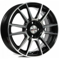 Маленькое фото товара - 6*15 4*100 ET45 54,1 X'trike X-127 BK/FP. Вариант №1