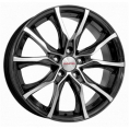 Маленькое фото товара - 7,5*17 5*120 ET43 72,6 КиК Твист алмаз чёрный. Вариант №1