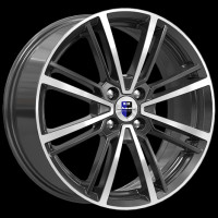 Фото товара - 7*17 5*112 ET40 66,6 КиК Эрфурт алмаз чёрный. Вариант №1