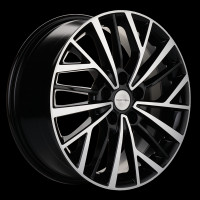 Фото товара - 7*17 5*114,3 ET50 67,1 Khomen 1717 Black-FP. Вариант №1